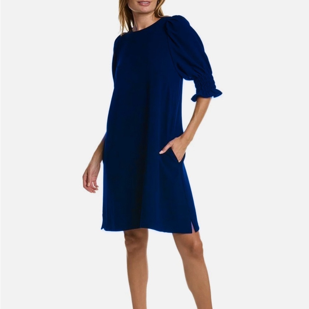Sara Campbell NEW navy blue limited edition Aria crepe shift dress size XS
